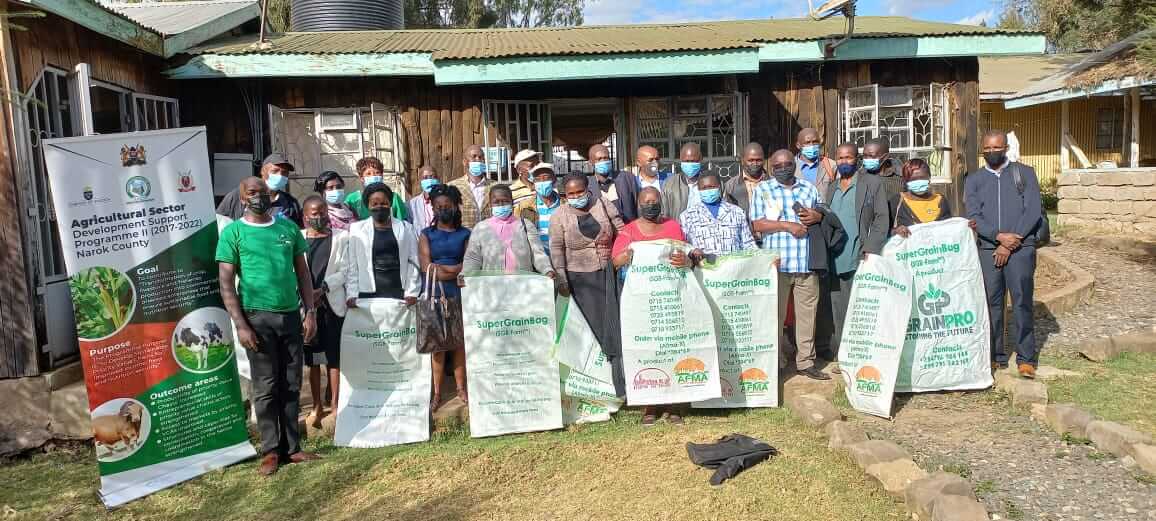 rift valley farmers using grainpro bags